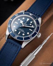 Blue Two-Piece NATO Strap on Tudor BlackBay Fifty-Eight Blue