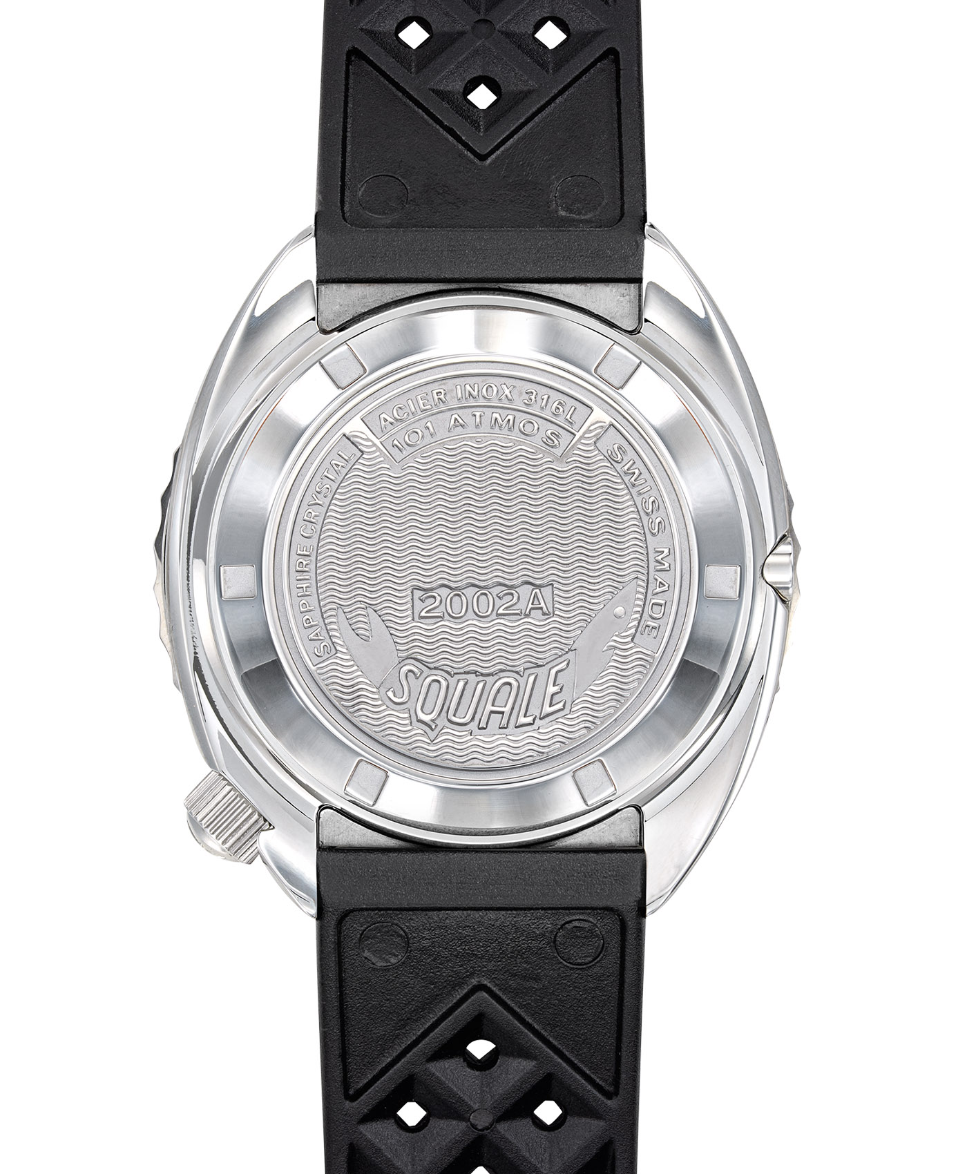 Squale-2002 Series-101 Atmos-Polished-BlackDots-caseback Squale-2002 Series-101 Atmos-Polished-BlackDots-caseback
