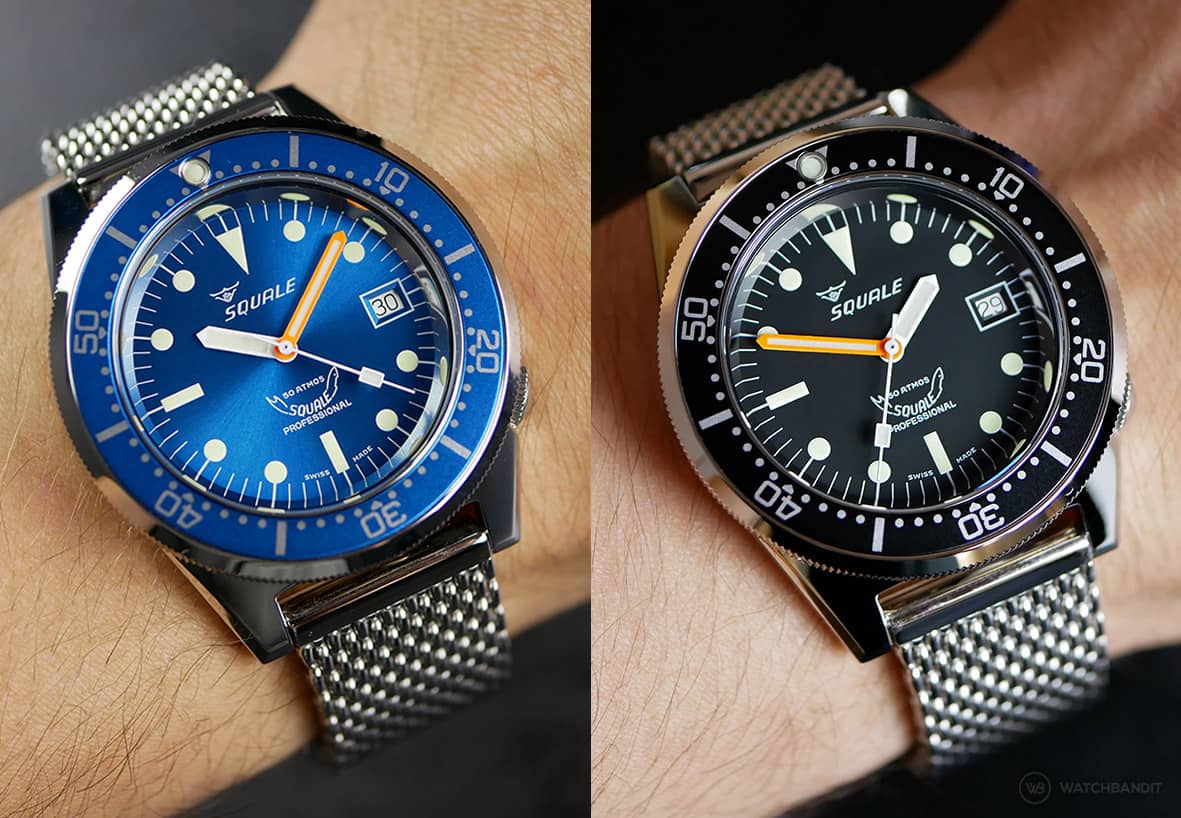 Squale-1521 polished_black and blue dial_title picture