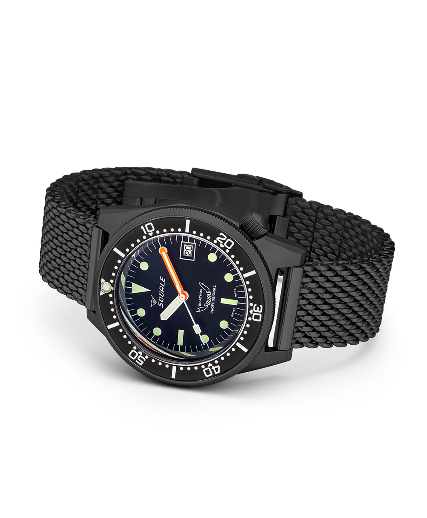 Squale-1521 Series-026-A-Sandblasted-PVD-Mesh-Side Squale-1521 Series-026-A-Sandblasted-PVD-Mesh-Side