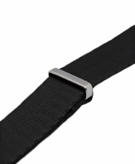 Herringbone Nato Strap - Black - Side-min