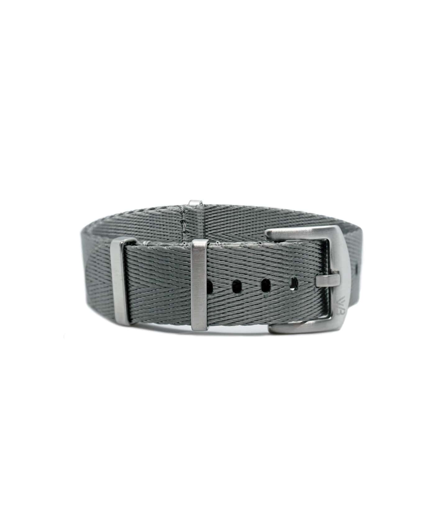 Herringbone Nato Strap - Grey - Front-min Herringbone Nato Strap - Grey - Front-min