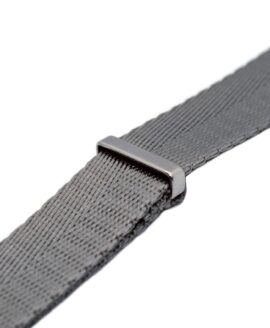 Herringbone Nato Strap - Grey - Side-min