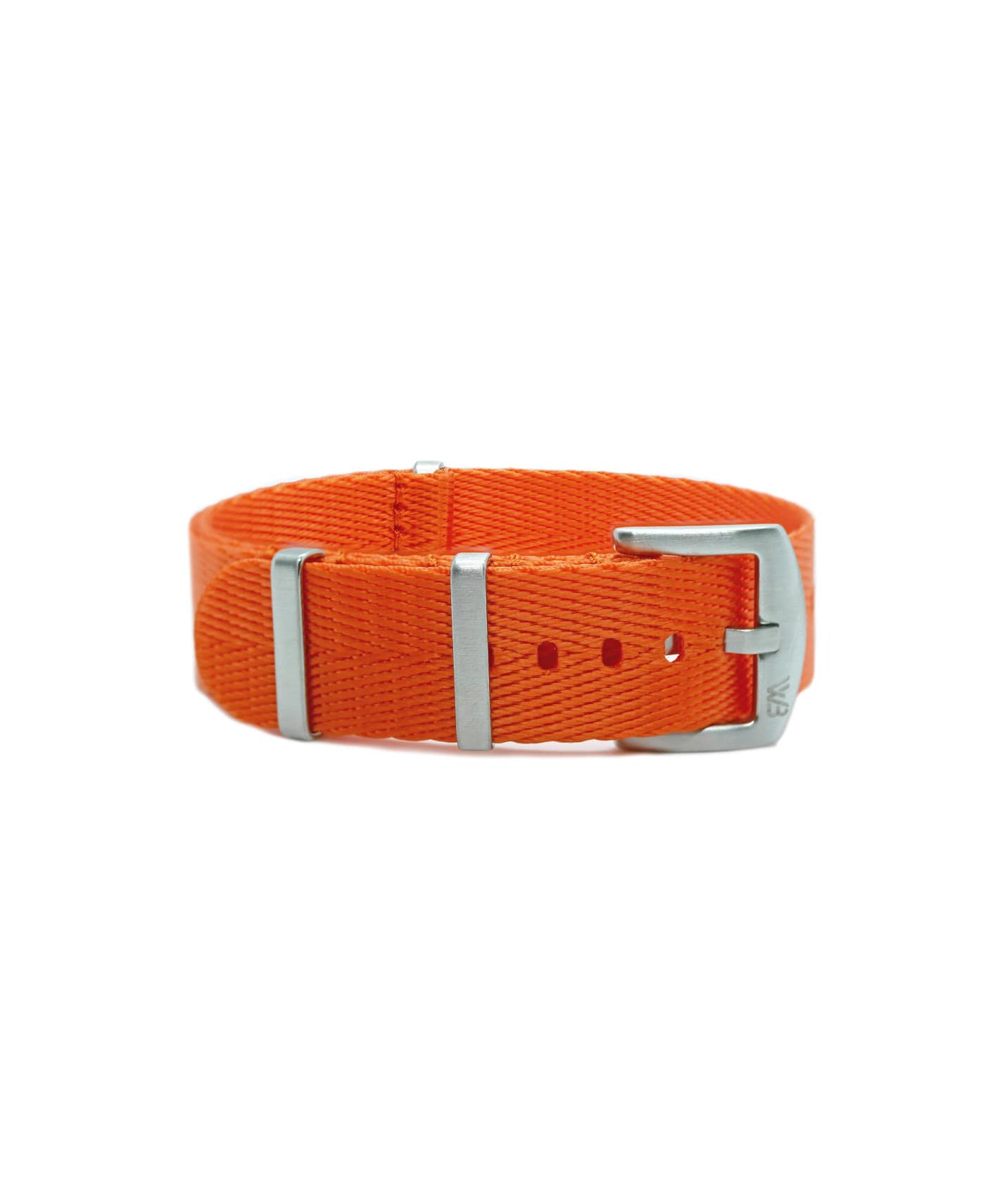 Herringbone Nato Strap - Orange - Front-min Herringbone Nato Strap - Orange - Front-min