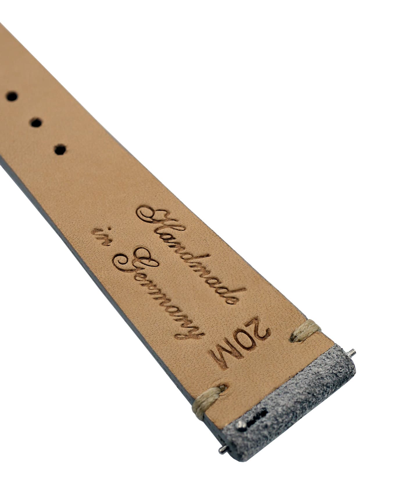 Jelsdal_Vintage Suede-Watch Strap-Light Grey-close up-min Jelsdal_Vintage Suede-Watch Strap-Light Grey-close up-min