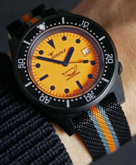 Premium Adjustable Single-Pass Nylon Strap – Black Orange-squale aranchia luminoso