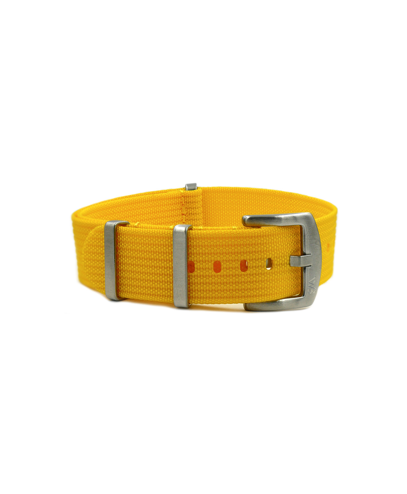 Ribbed Nato Strap - Yellow - Brushed | WB Original Ribbed Nato Strap - Yellow - Brushed | WB Original