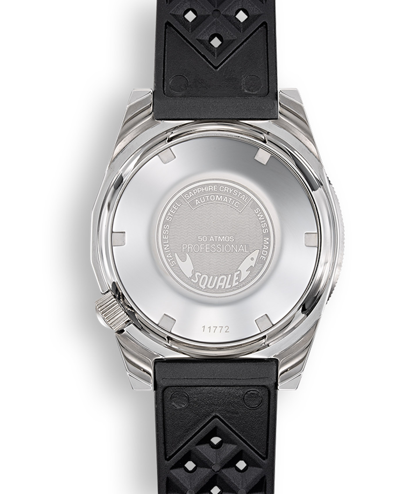 Squale - 1521 Green Ray Rubber - 1521PROFGR.HT-case back Squale - 1521 Green Ray Rubber - 1521PROFGR.HT-case back