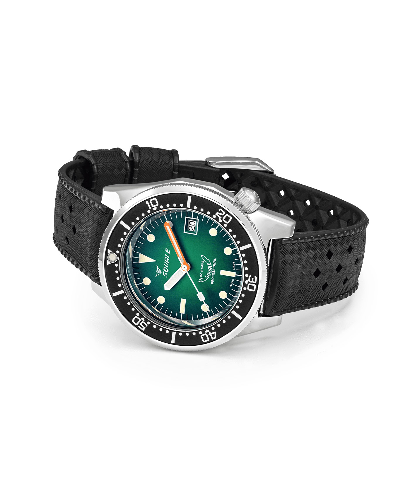 Squale - 1521 Green Ray Rubber - 1521PROFGR.HT-side Squale - 1521 Green Ray Rubber - 1521PROFGR.HT-side