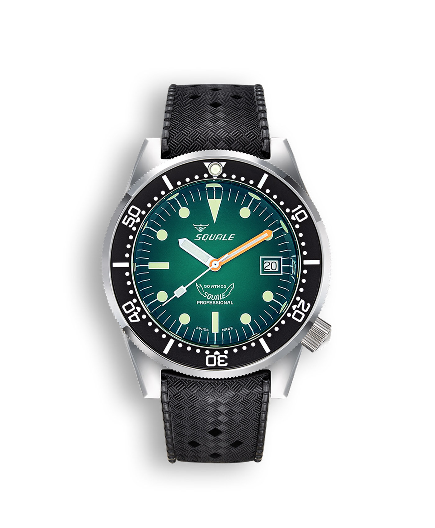 Squale - 1521 Green Ray Rubber - 1521PROFGR.HT Squale - 1521 Green Ray Rubber - 1521PROFGR.HT