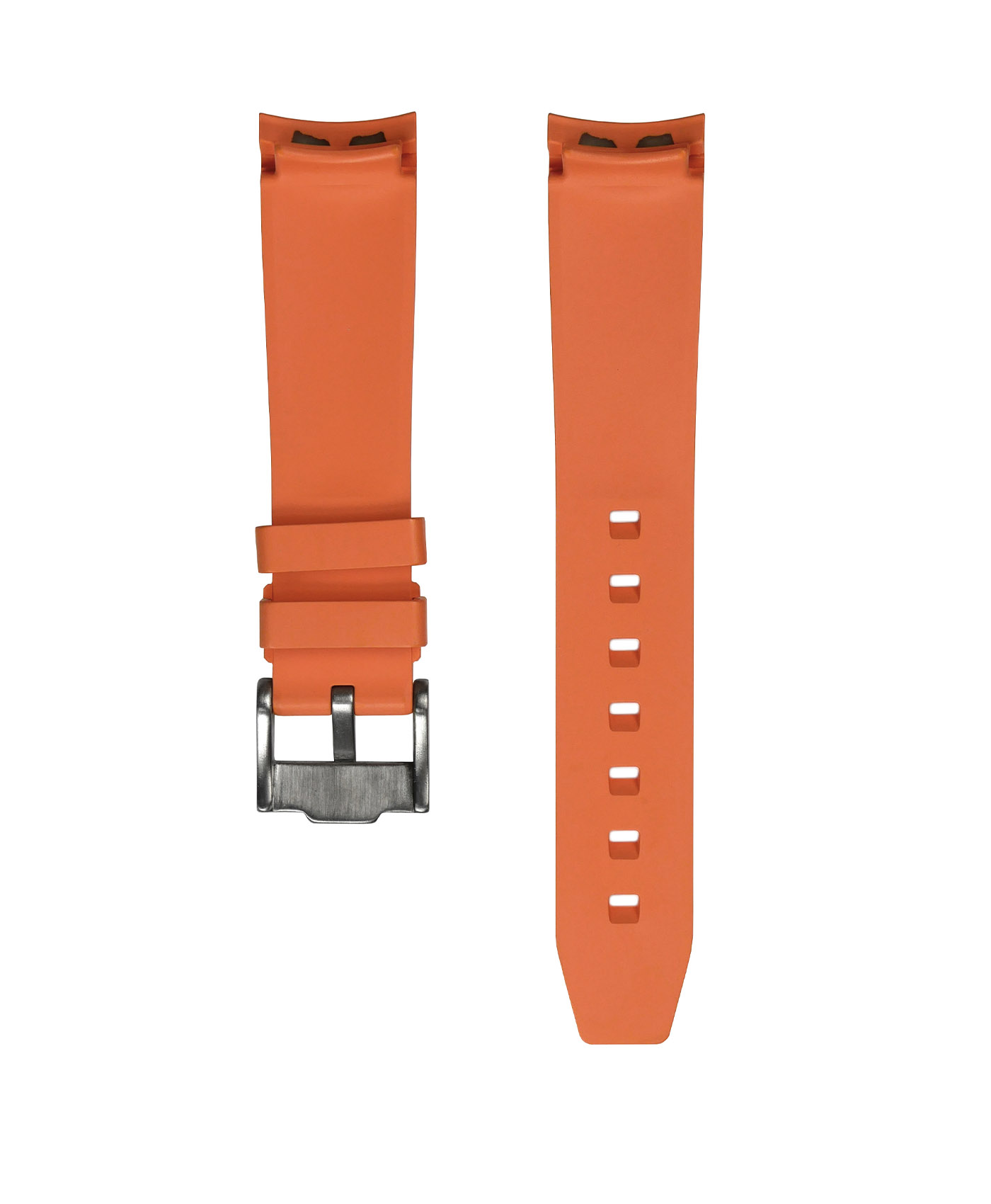 Curved-End-Rubber-Watch-Strap-Orange-WB-Original-back Curved-End-Rubber-Watch-Strap-Orange-WB-Original-back