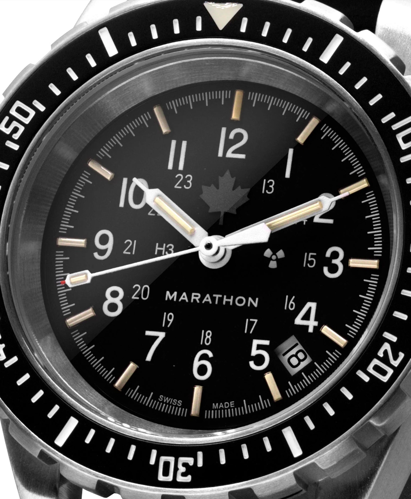 Marathon-41mm-Official-Maple-Large-Divers-Automatic-GSAR-tritium-tubes-dial-close-up Marathon-41mm-Official-Maple-Large-Divers-Automatic-GSAR-tritium-tubes-dial-close-up