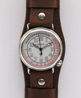 Vario - 1918 Medic - White Dial with White Lume - Mahogany Brown-min