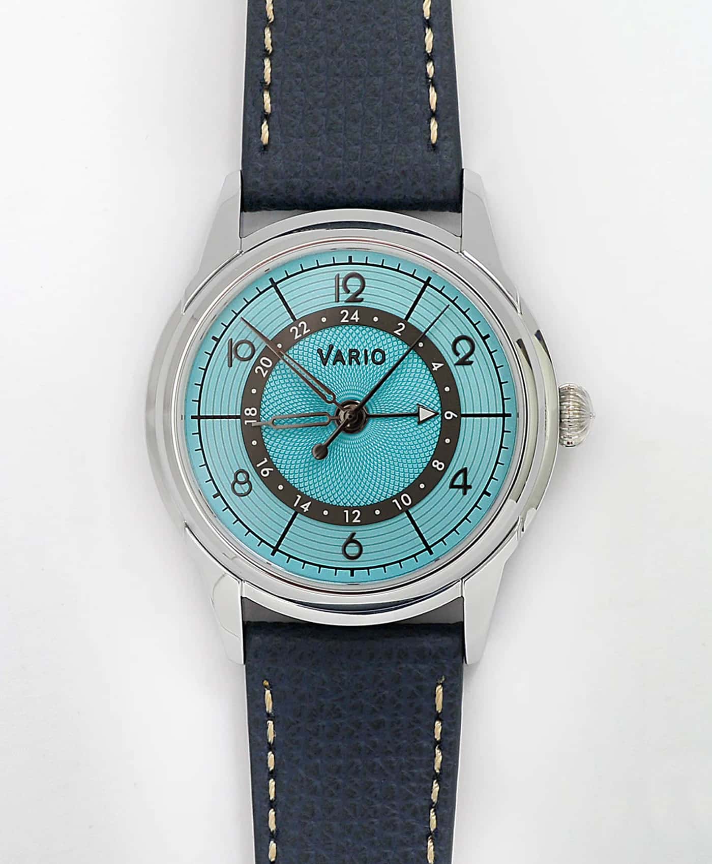 Vario - Empire Seasons True GMT - Summer Blue Automatic Dress Watch - Royal Blue Leather & Metal Bracelet-min Vario - Empire Seasons True GMT - Summer Blue Automatic Dress Watch - Royal Blue Leather & Metal Bracelet-min