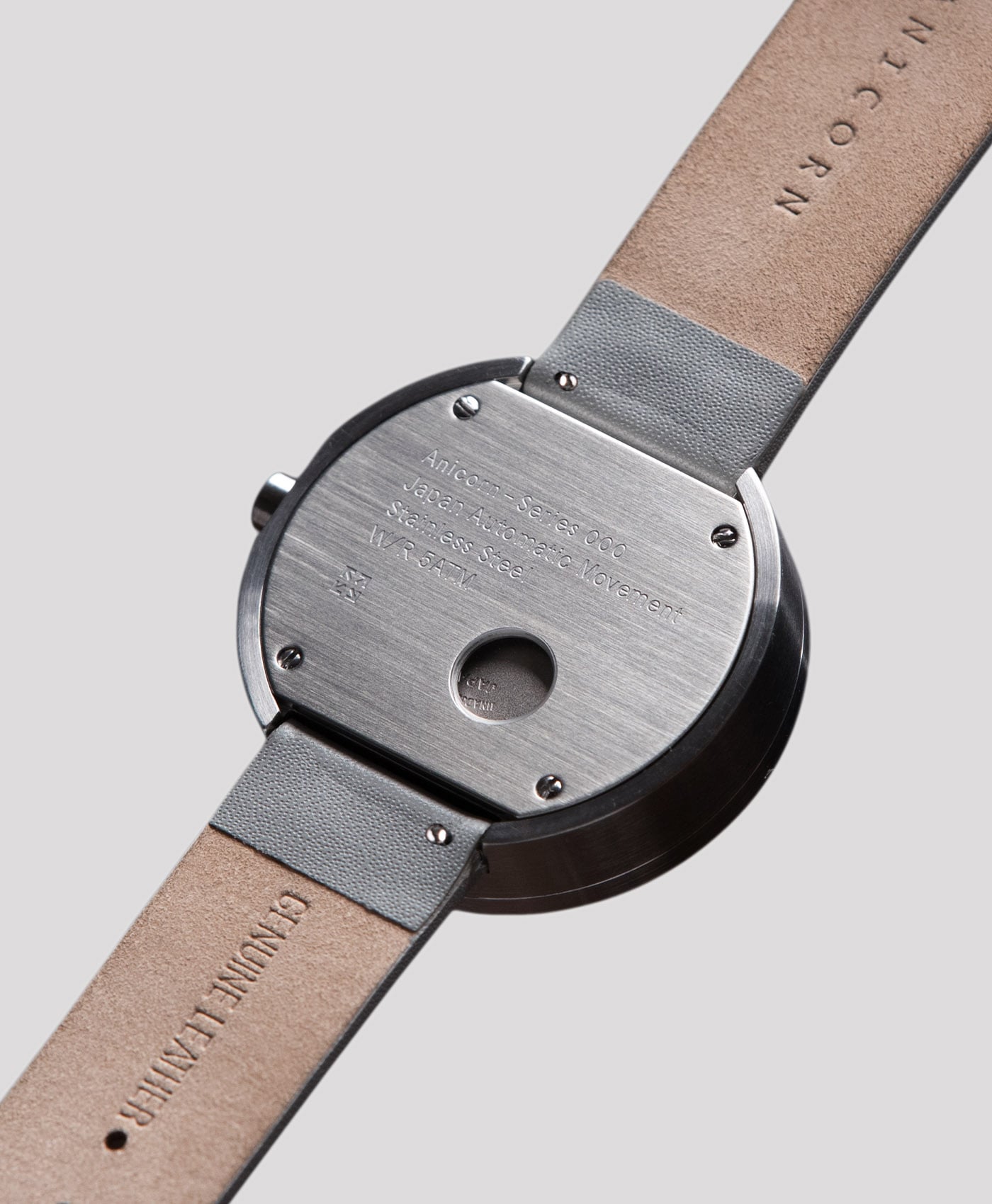 ANICORN - Series 000 - Silver & Grey-case back-min ANICORN - Series 000 - Silver & Grey-case back-min