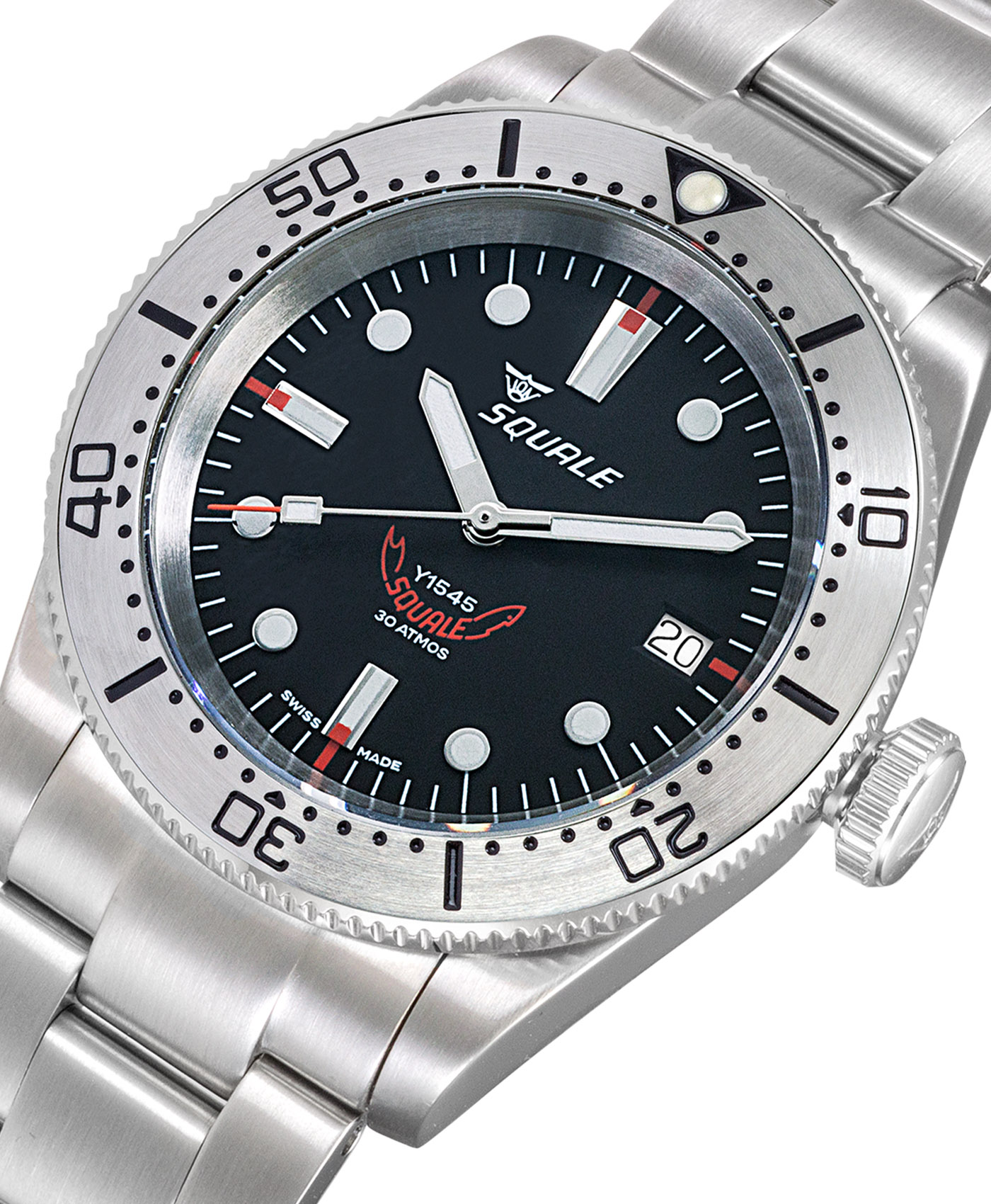 Squale - 1545 Series - 1545SSBK.AC-close up Squale - 1545 Series - 1545SSBK.AC-close up
