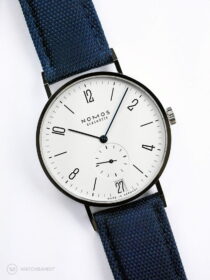 NOMOS Tangente Strap guide Cordira Navy Blue WB original-min