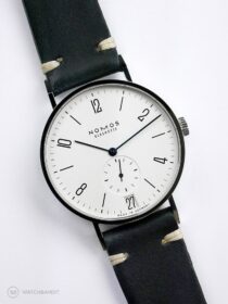 NOMOS Tangente Strap guide Vintage leather midnight blue WB original-min