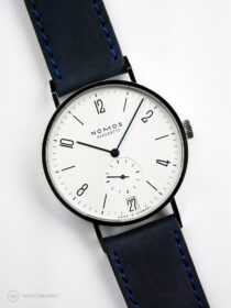 NOMOS Tangente Strap guide calfskin blue-min