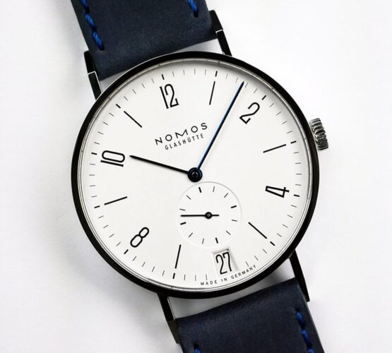 NOMOS Tangente Strap guide calfskin blue-min