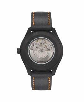 Minor - Heritage - Black & Orange Automatic-case back-min
