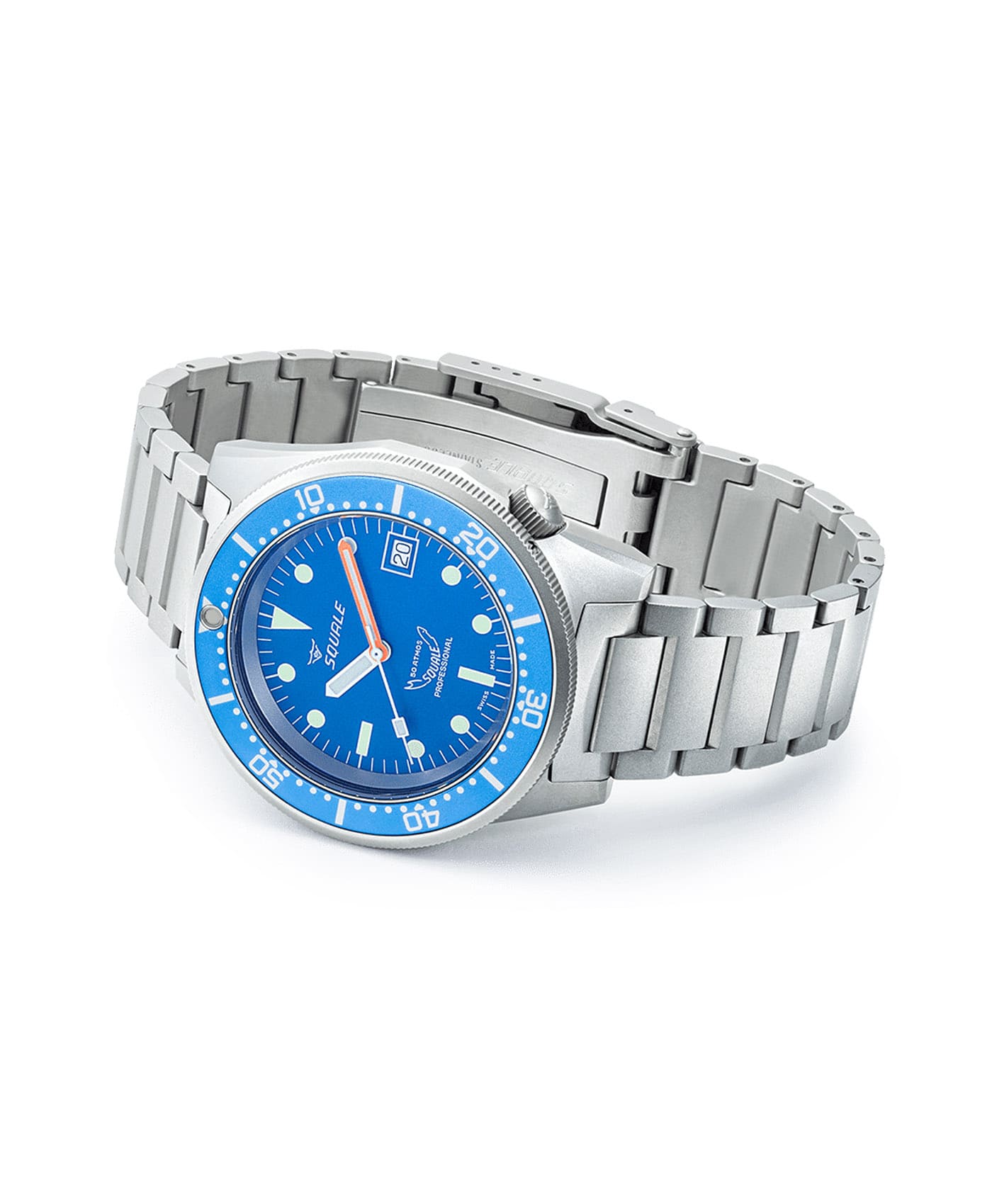 Squale - 1521 Blue - Blasted - Bracelet - 1521BLUEBL.SQ20S - 2-min Squale - 1521 Blue - Blasted - Bracelet - 1521BLUEBL.SQ20S - 2-min