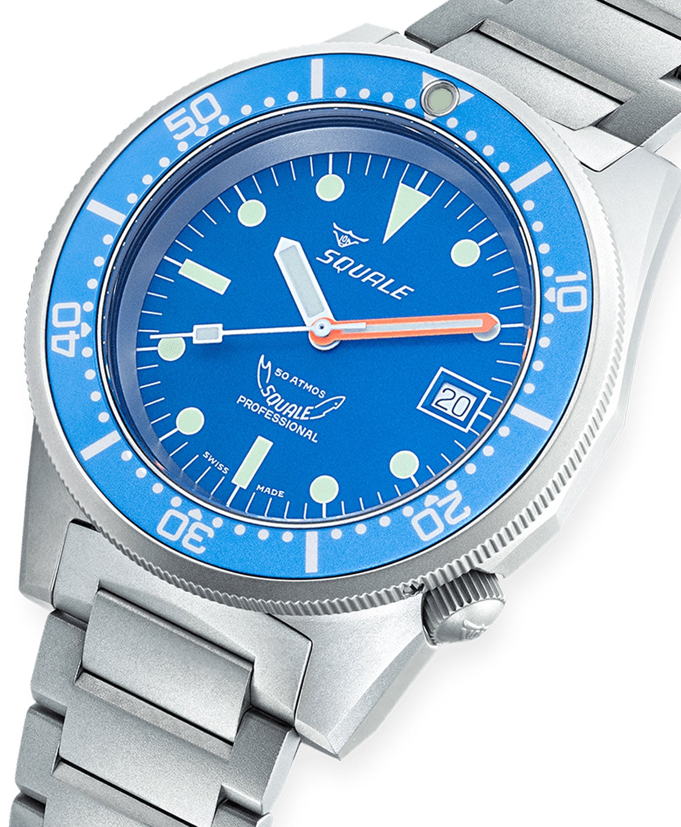 Squale - 1521 Blue - Blasted - Bracelet - 1521BLUEBL.SQ20S - close up-min Squale - 1521 Blue - Blasted - Bracelet - 1521BLUEBL.SQ20S - close up-min