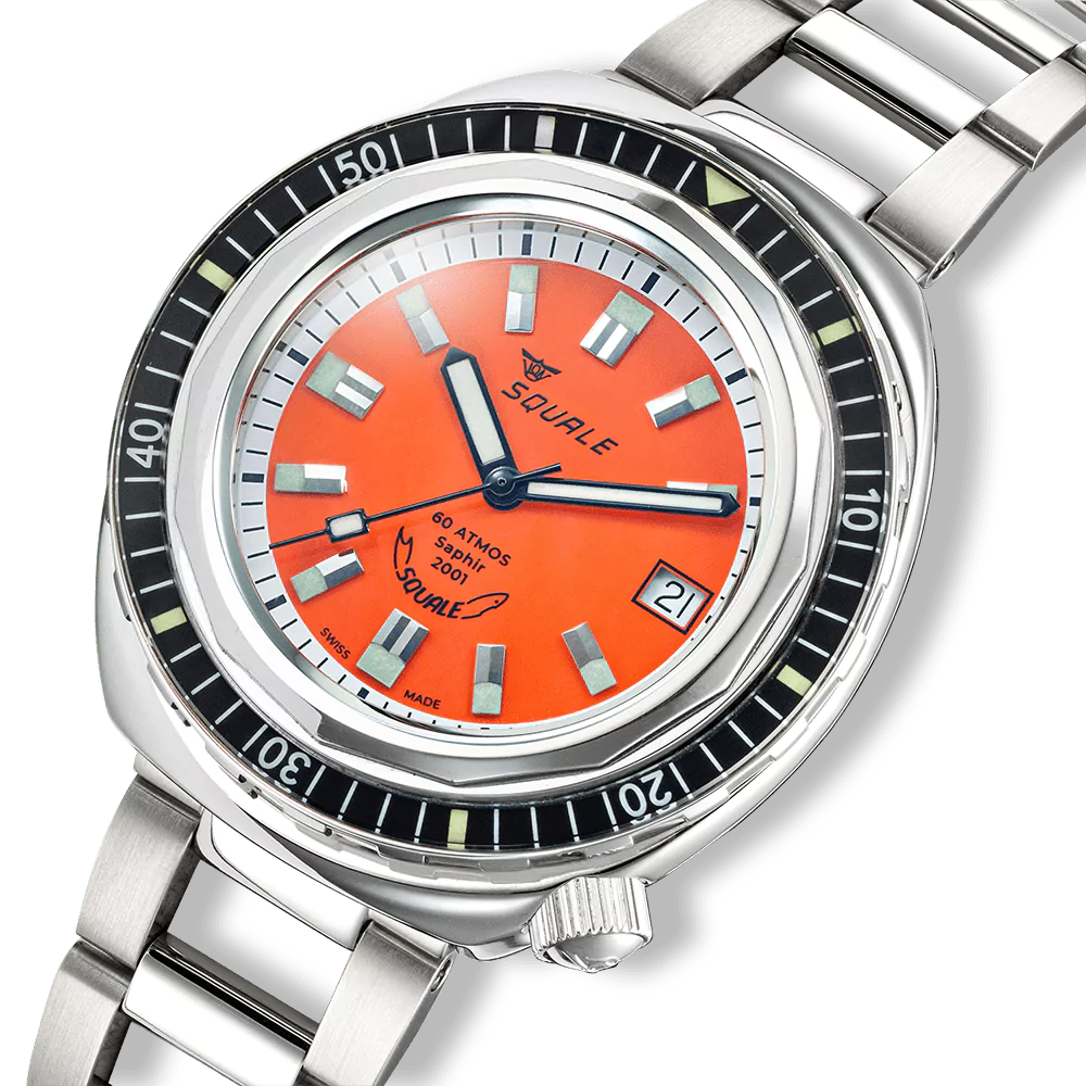 Squale - 2001 - Reverse Orange - 2001BKOR.AC-Close up Squale - 2001 - Reverse Orange - 2001BKOR.AC-Close up