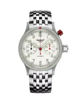 hanhart-pioneer-mk-i-antique-white-40-mm-metal-bracelet