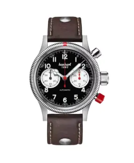 hanhart-pioneer-mk-i-reverse-panda-40-mm-dark-brown-leather