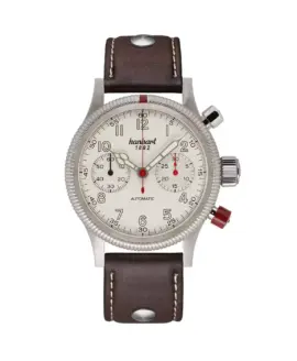 hanhart-pioneer-mk-ii-antique-white-40-mm-dark-brown-leather
