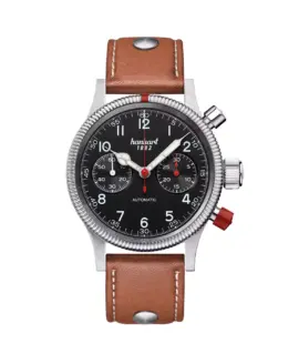 hanhart-pioneer-mk-ii-black-40-mm-light-brown-leather