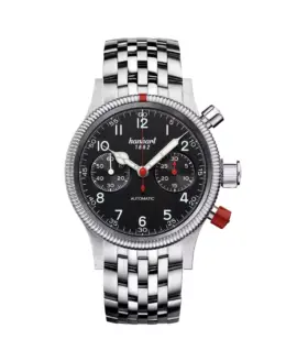 hanhart-pioneer-mk-ii-black-40-mm-metal-bracelet