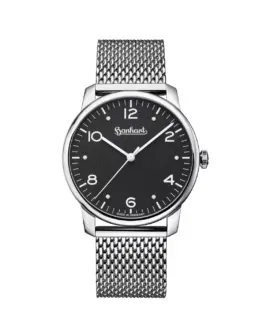 hanhart-pioneer-silva-black-385-mm-metal-bracelet