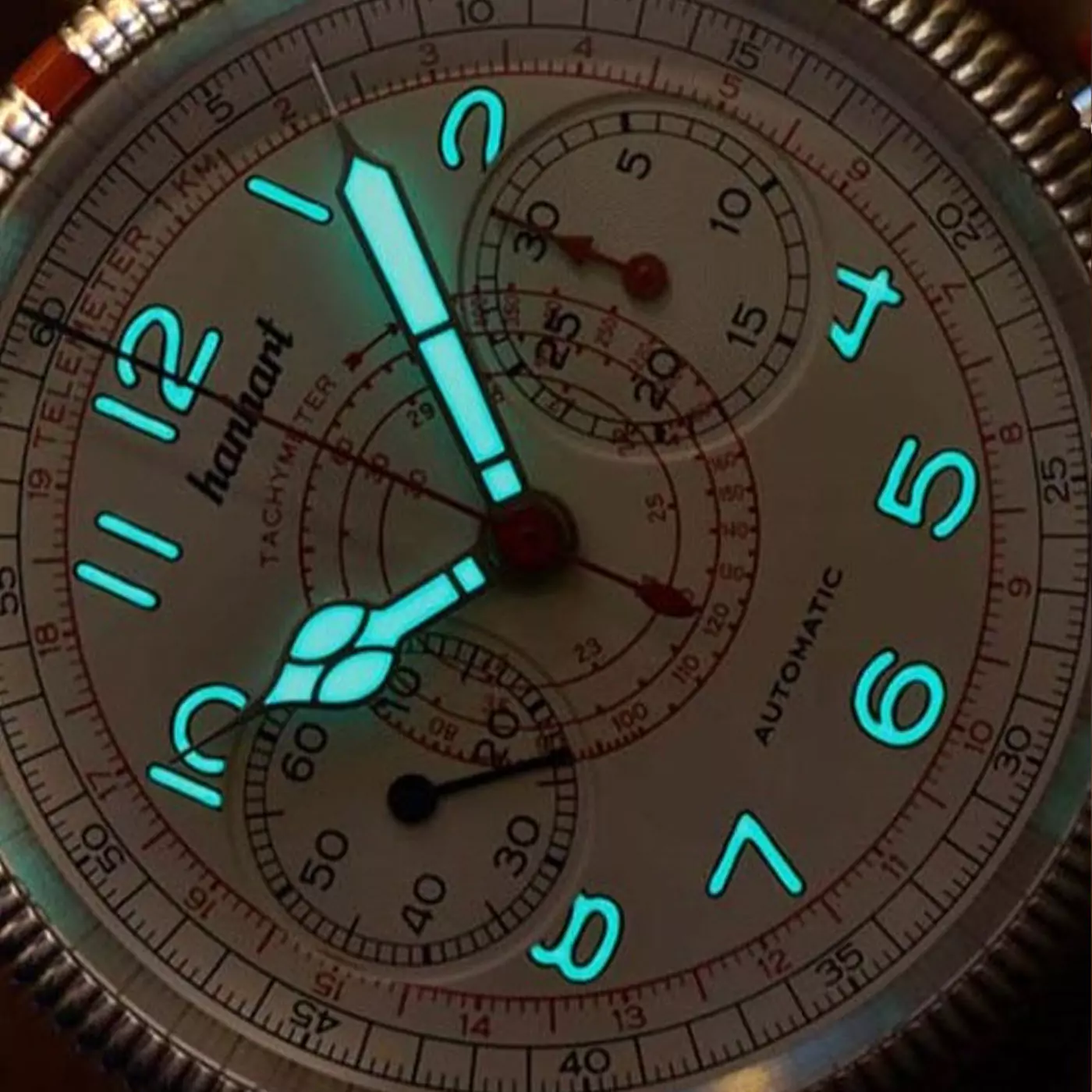 hanhart-pioneer-tachytele-antique-white-40-mm-lume hanhart-pioneer-tachytele-antique-white-40-mm-lume