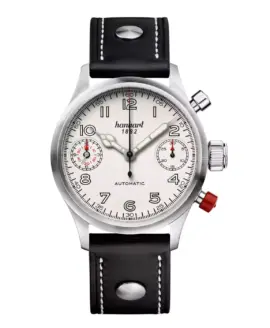 hanhart-pioneer-twindicator-antique-white-smooth-bezel-45-mm-black-leather