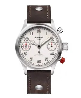 hanhart-pioneer-twindicator-antique-white-smooth-bezel-45-mm-dark-brown-leather