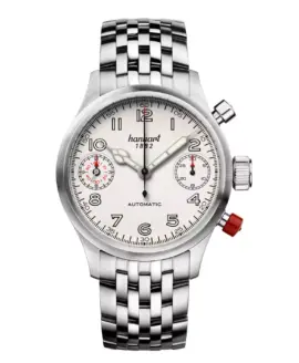 hanhart-pioneer-twindicator-antique-white-smooth-bezel-45-mm-metal-bracelet