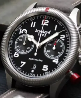 hanhart-pioneer-twindicator-black-fluted-bezel-45-mm-close-up