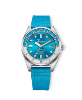 Squale - Matic S Light Blue - MATICLBWLB - Mosaic Rubber Watch Strap