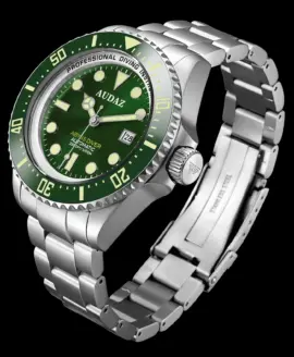 Audaz ABYSS DIVER green sunray dial