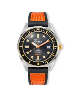 Squale - Matic S Orange - MATICBKOBK.RLOR - HydroLeather Watch Strap