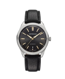 Vandaag - Baas - Gold-Kraft - Leather Bracelet - Black Date