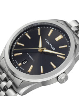 Vandaag - Baas - Gold-Kraft - Steel Bracelet - Black Date - close up