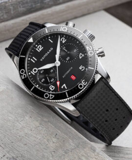 Vandaag - Schallmauer Automatik - Black - Black Rubber Strap - mood