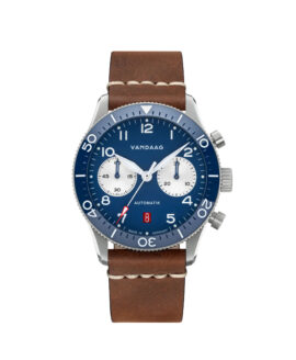 Vandaag - Schallmauer Automatik - Reverse Panda Blue - Tweede Pelle Leather Strap
