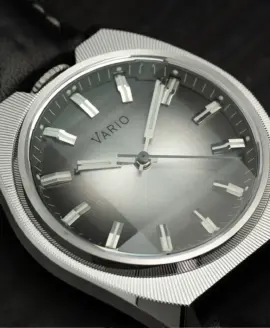 Vario Futurist Watch Sunburst Silver Fume Watch dial close up
