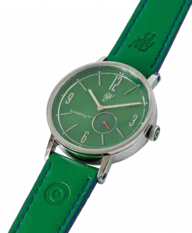 green watch on green strap